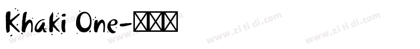 Khaki One字体转换